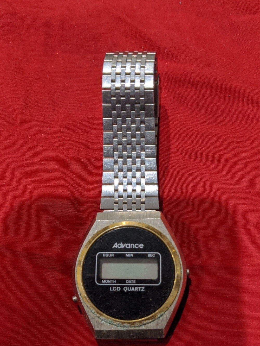 Silver Digital LCD Quartz Watch - Silver